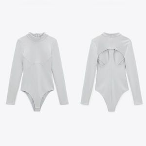 Zara Cut Out Neoprene Effect Bodysuit